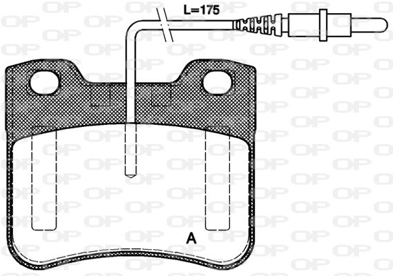 OPEN PARTS Комплект тормозных колодок, дисковый тормоз BPA0247.24